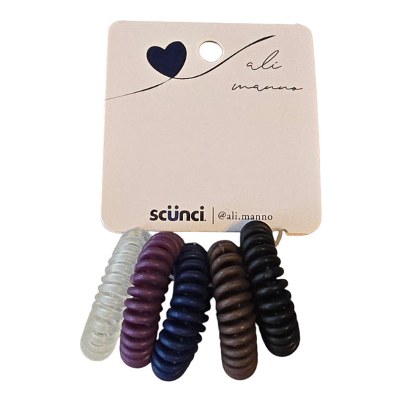 Scunci Ali Manno Ponytail Spirals Assorted Colors 5 Pieces - Picture 1 of 2
